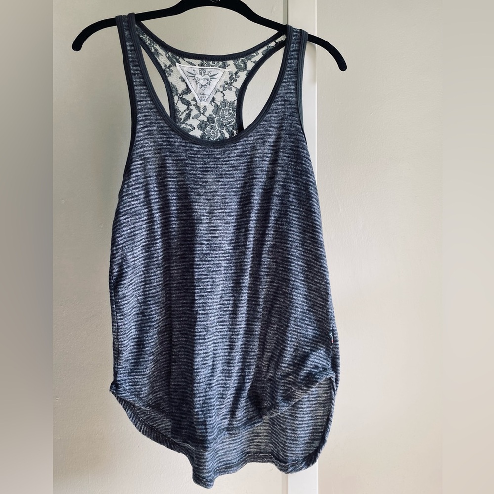 T2love Gray Striped Tank Top